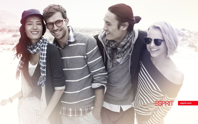 four friends in casual wear