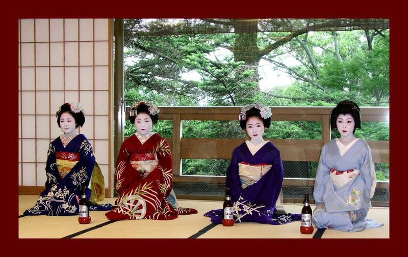 Four Geisha on a Veranda