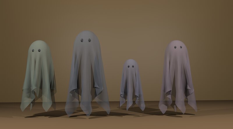 Four Ghost Figures