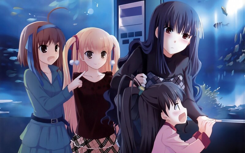 Four Girls at Aquarium
