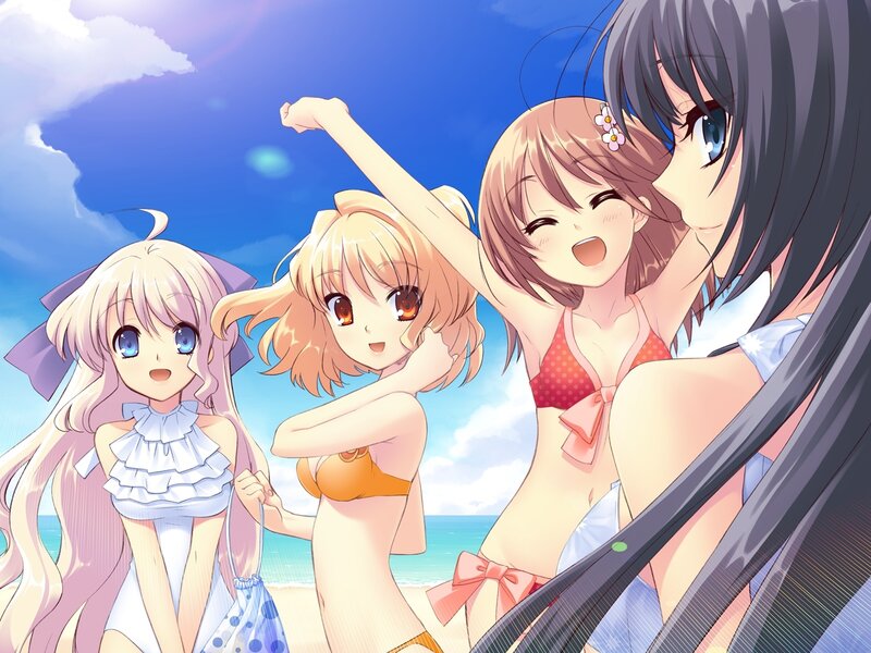 Four Girls at Beach