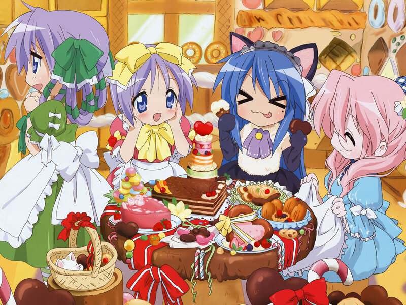 Four Girls at Dessert Table