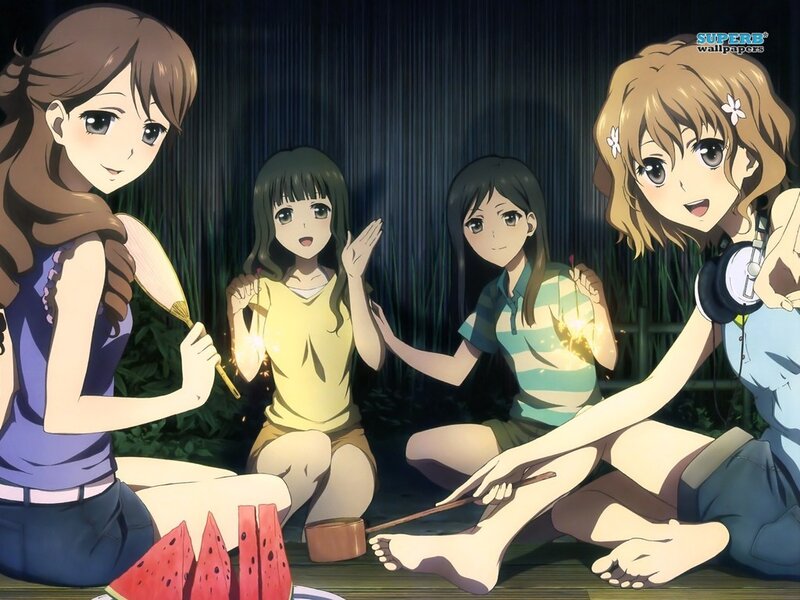 Four Girls at Night — Green