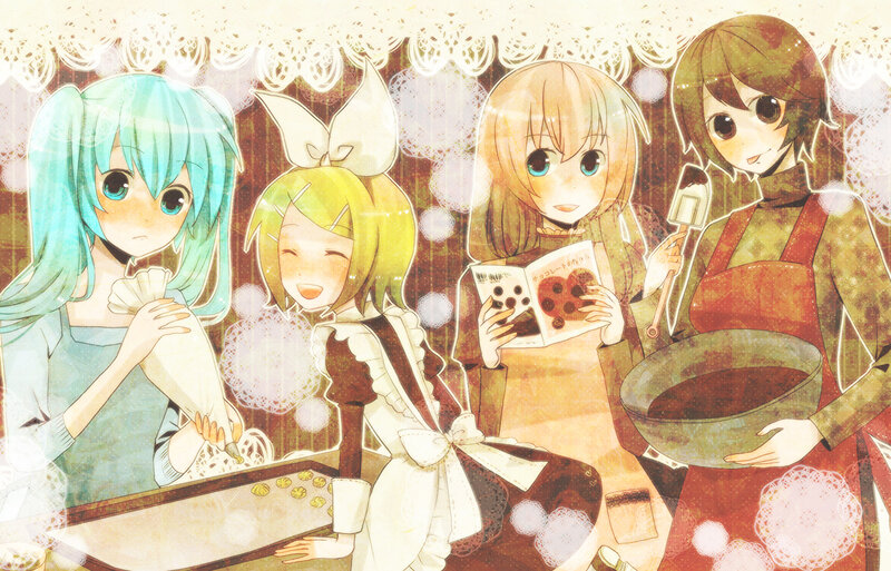 Four Girls Baking — Blue