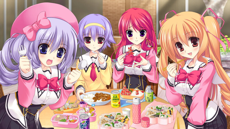 Four Girls Eating Lunch