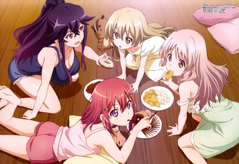 Four Girls Eating Snacks — Pink