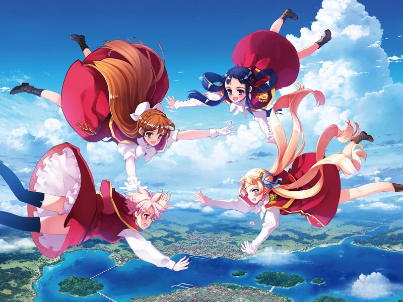 Four Girls Falling Through Sky