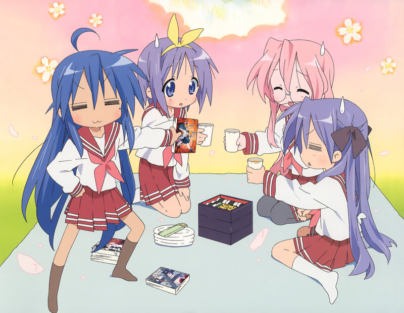 Four Girls Having Picnic — Pink