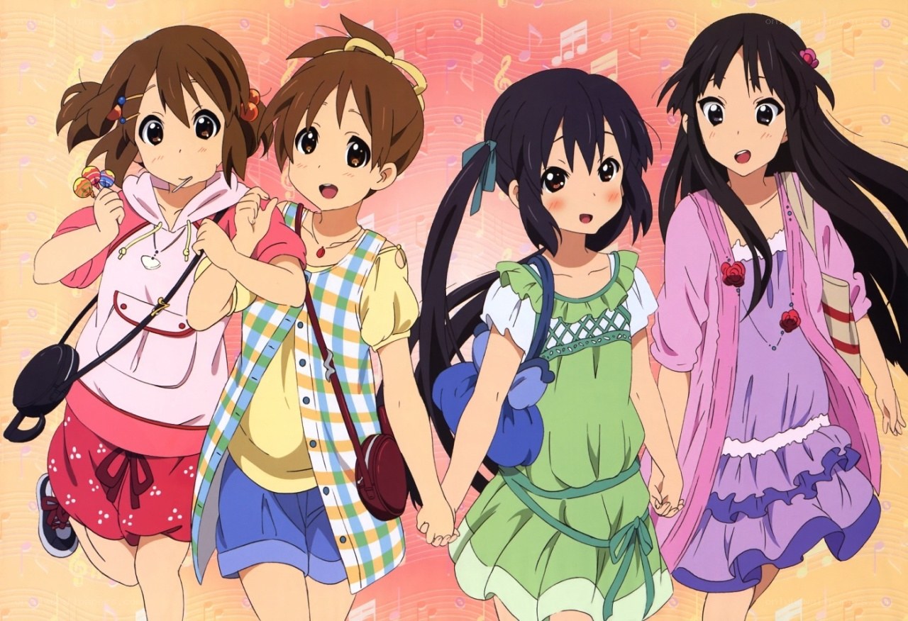 four girls holding hands