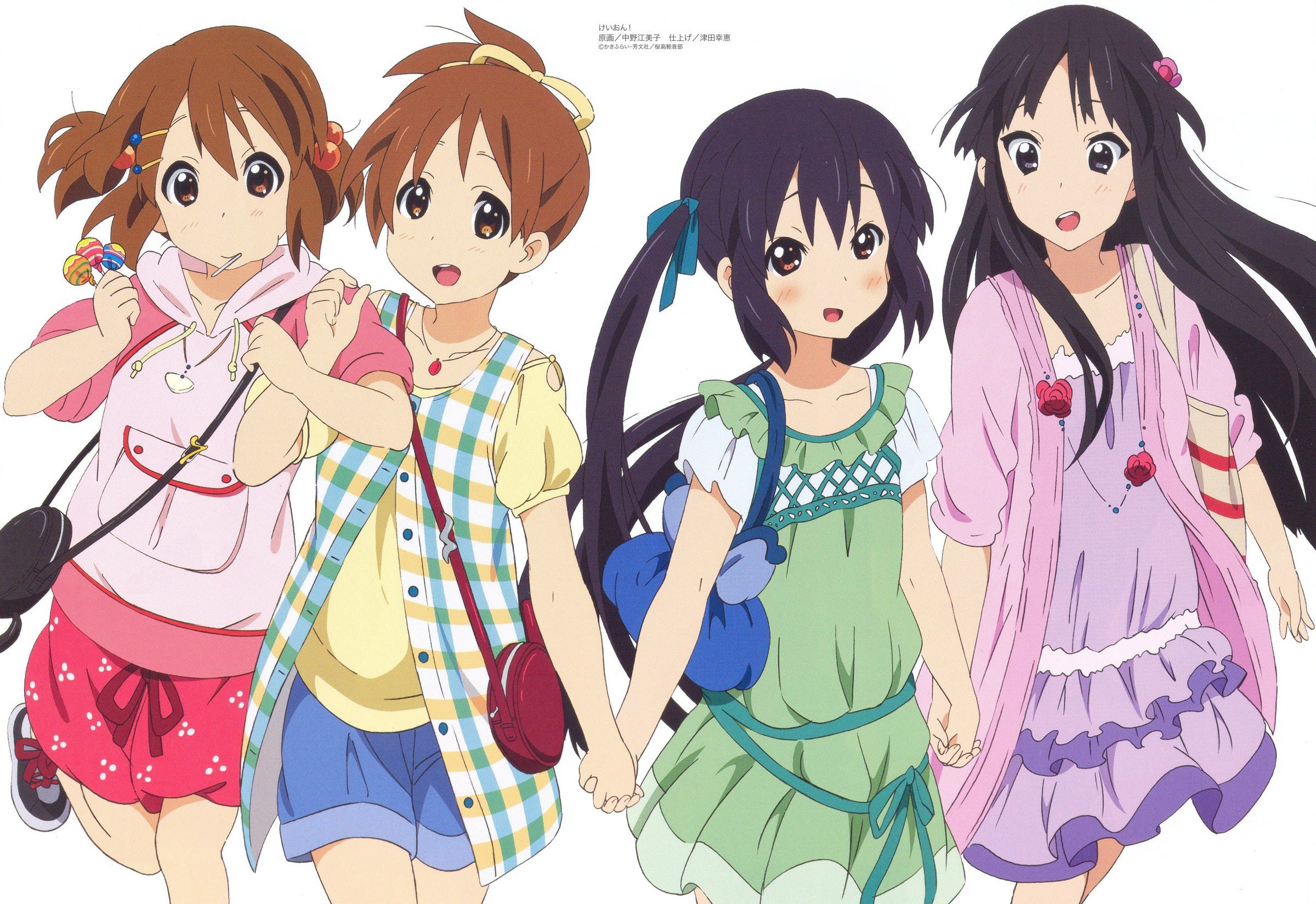 Four girls holding hands