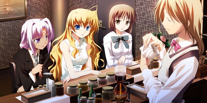 Four Girls in a Cafe