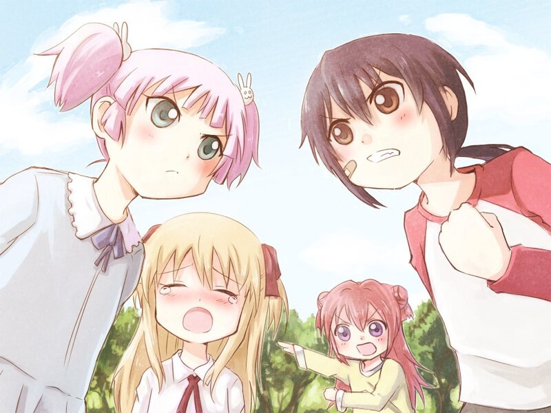 Four girls in a park