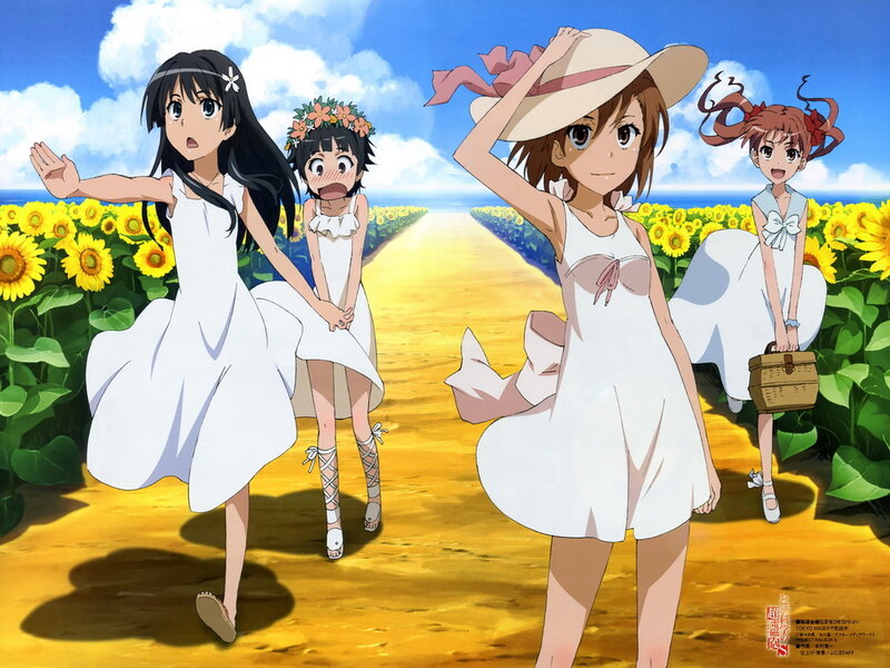 Four Girls in a Sunflower Field — Yellow
