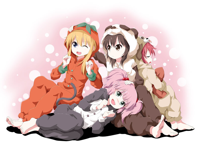Four Girls in Animal Onesies