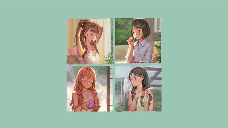 Four Girls in Daily Activities