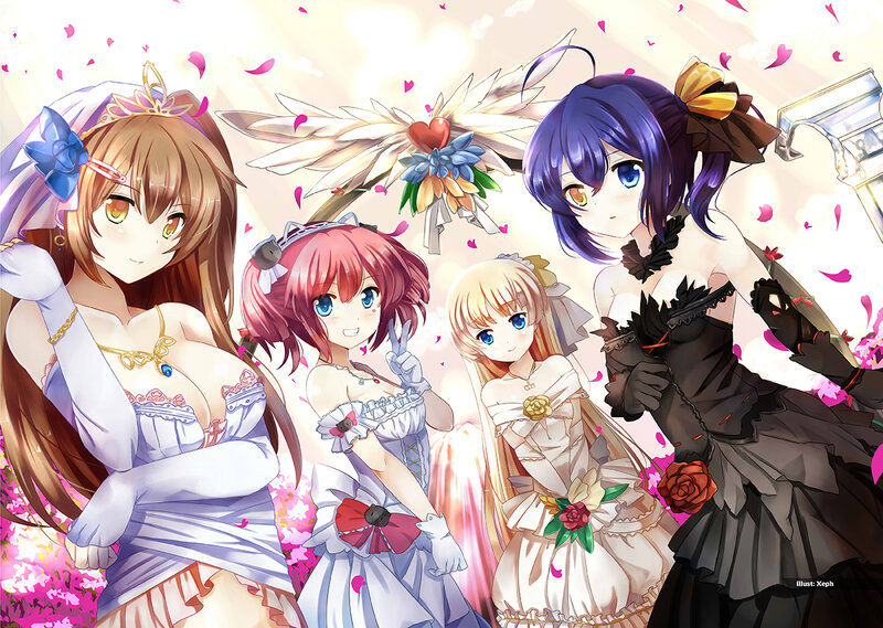 Four Girls in Dresses — Pink, Festive