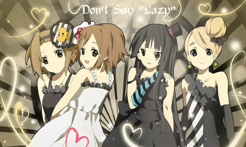 Four girls in elegant dresses