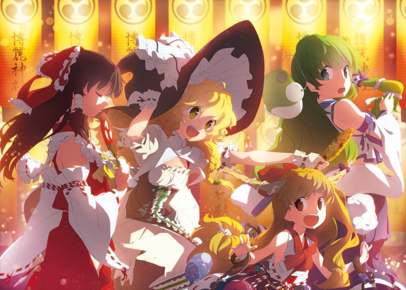 Four girls in festival attire