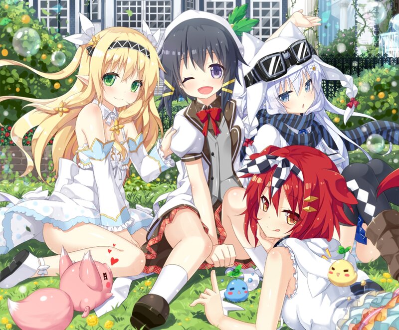 Four Girls in Garden