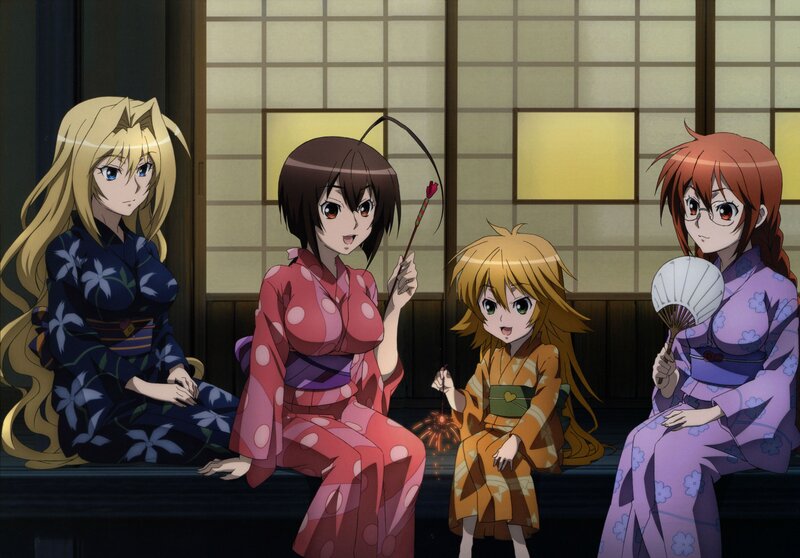 Four Girls in Kimonos — Purple