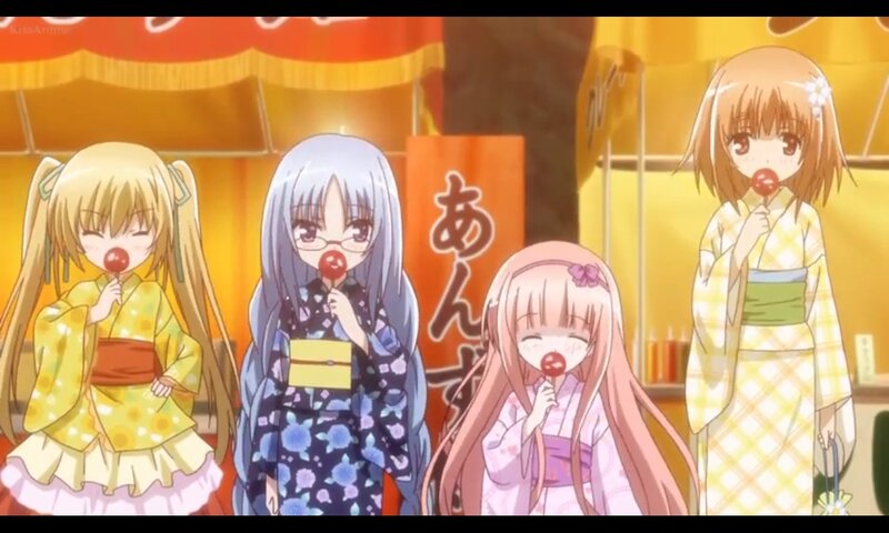 Four Girls in Kimonos — Yellow