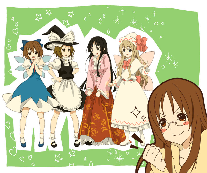 Four girls in magical outfits