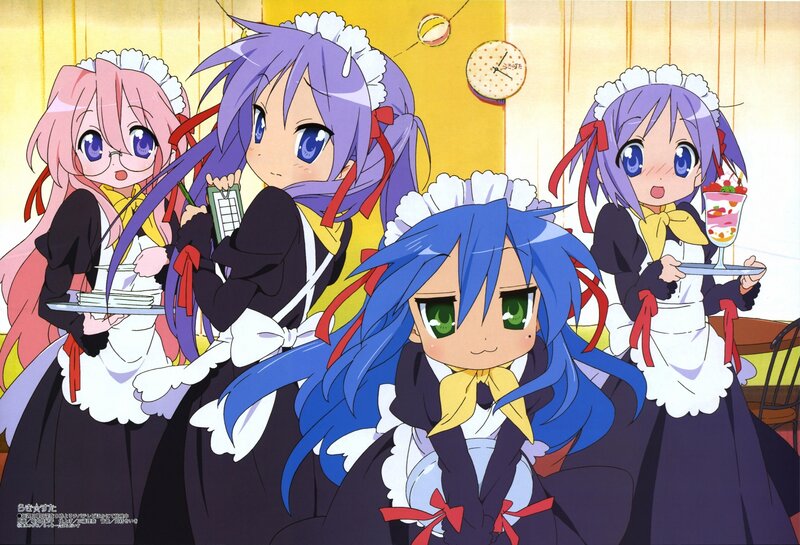 Four Girls in Maid Outfits — Blue