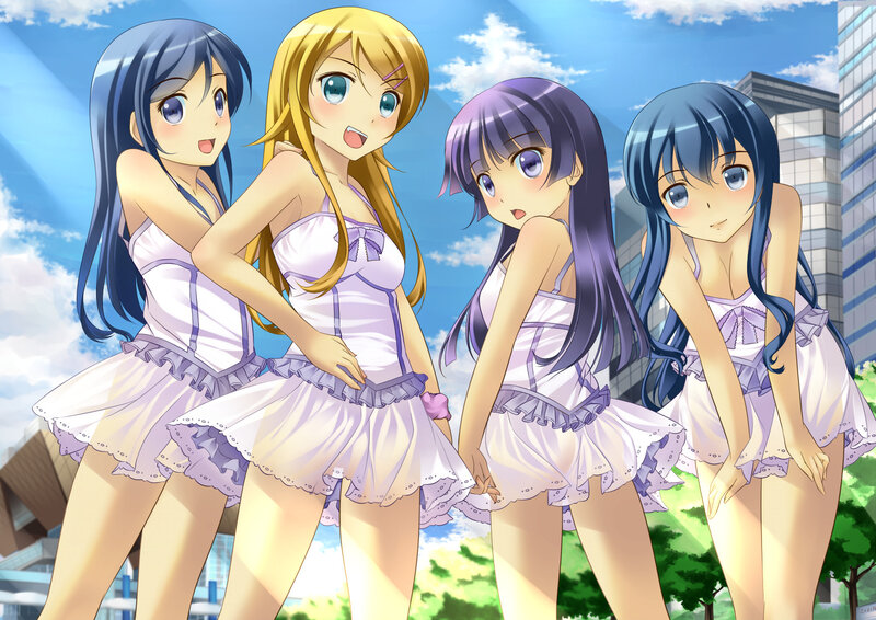 four girls in matching outfits