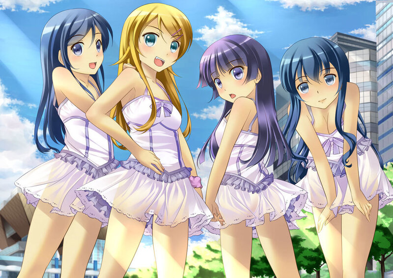 four girls in matching outfits