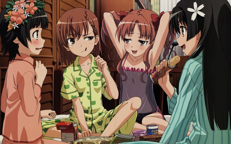 Four Girls in Pajamas — Brown