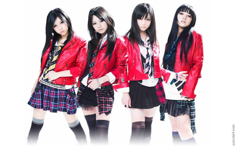 four girls in red jackets
