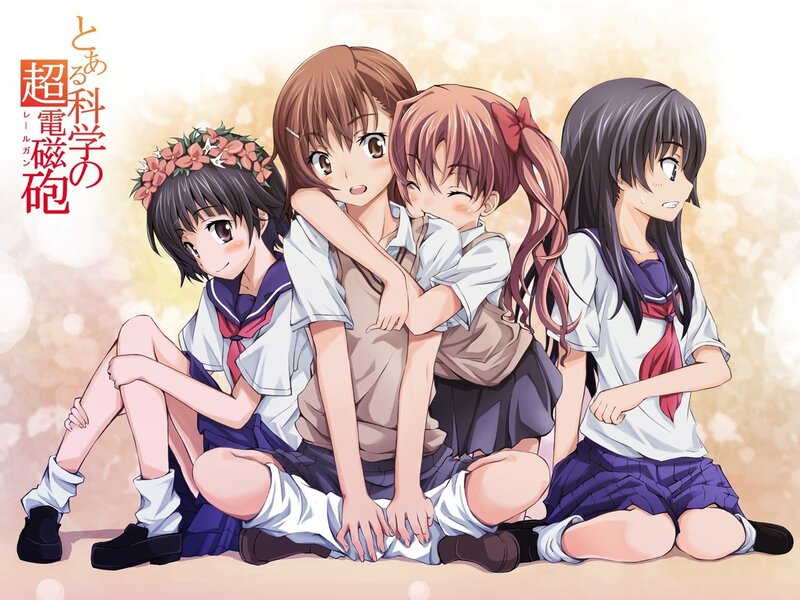 Four girls in school uniforms