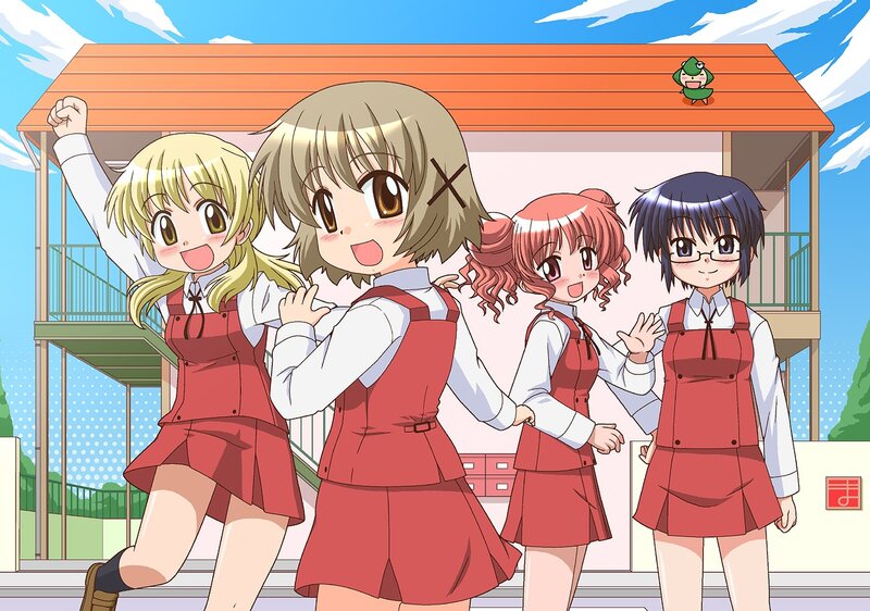 Four girls in school uniforms