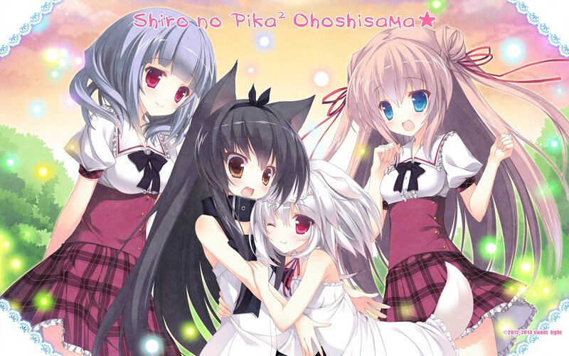 Four girls in school uniforms