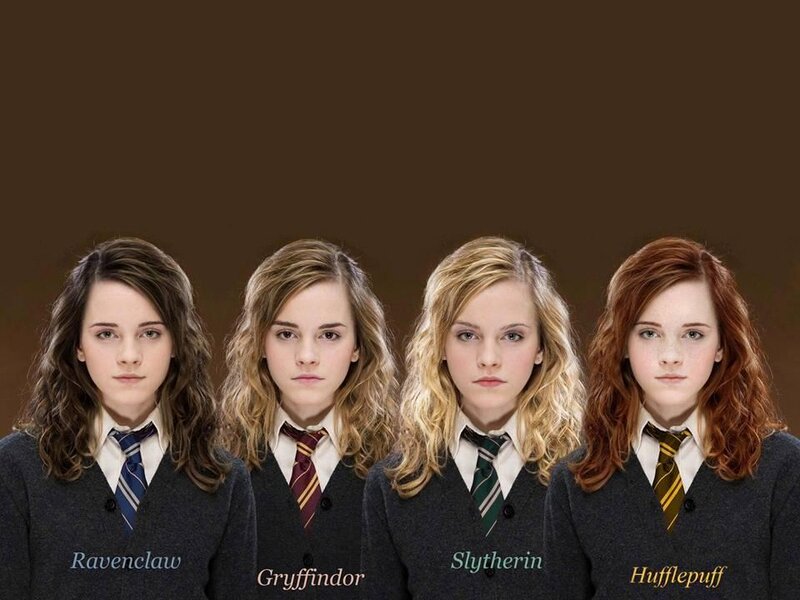 Four Girls in School Uniforms — Brown