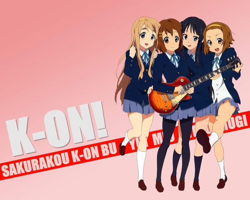 Four Girls in School Uniforms — Pink, Cheerful