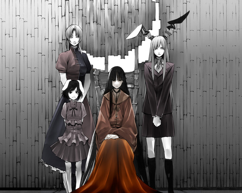 Four girls in traditional attire