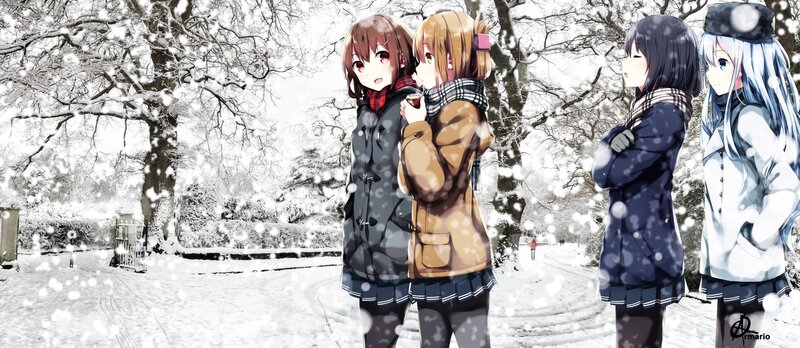 Four Girls in Winter — White