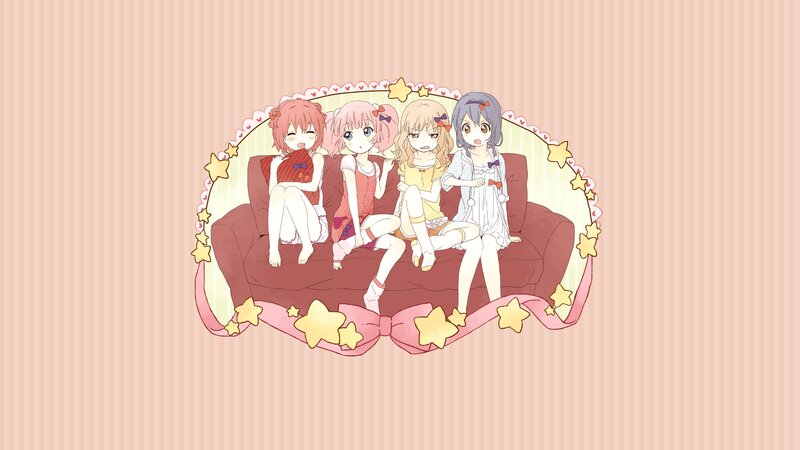 Four Girls on a Couch — Pink