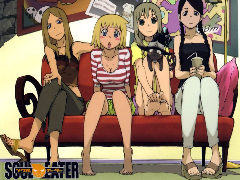 Four Girls on a Couch — Red, Relaxed