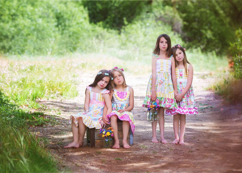 Four Girls on a Path
