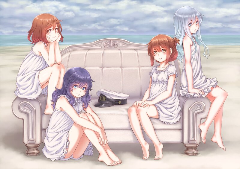 Four Girls on a Sofa