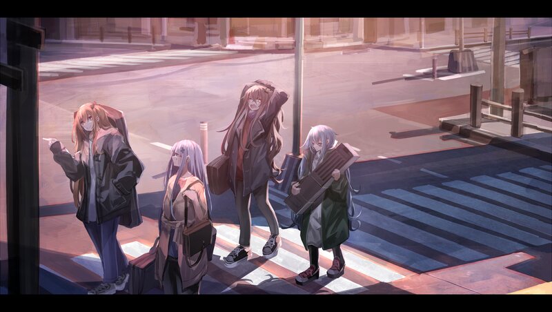 Four Girls on a Street