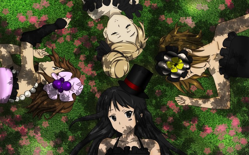 Four Girls on Grass