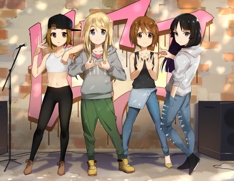 Four Girls on Stage — Pink