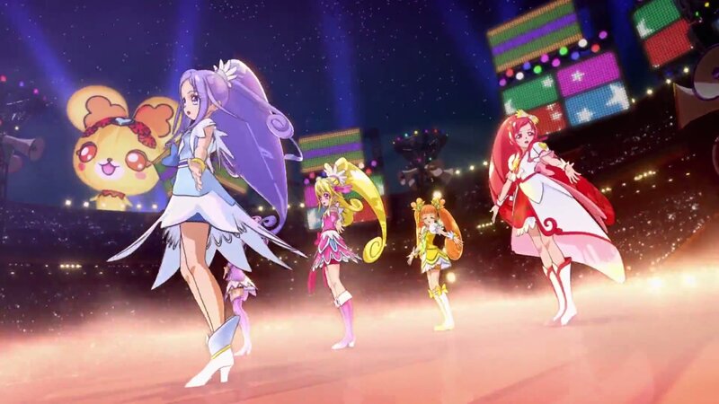 Four Girls on Stage — Purple