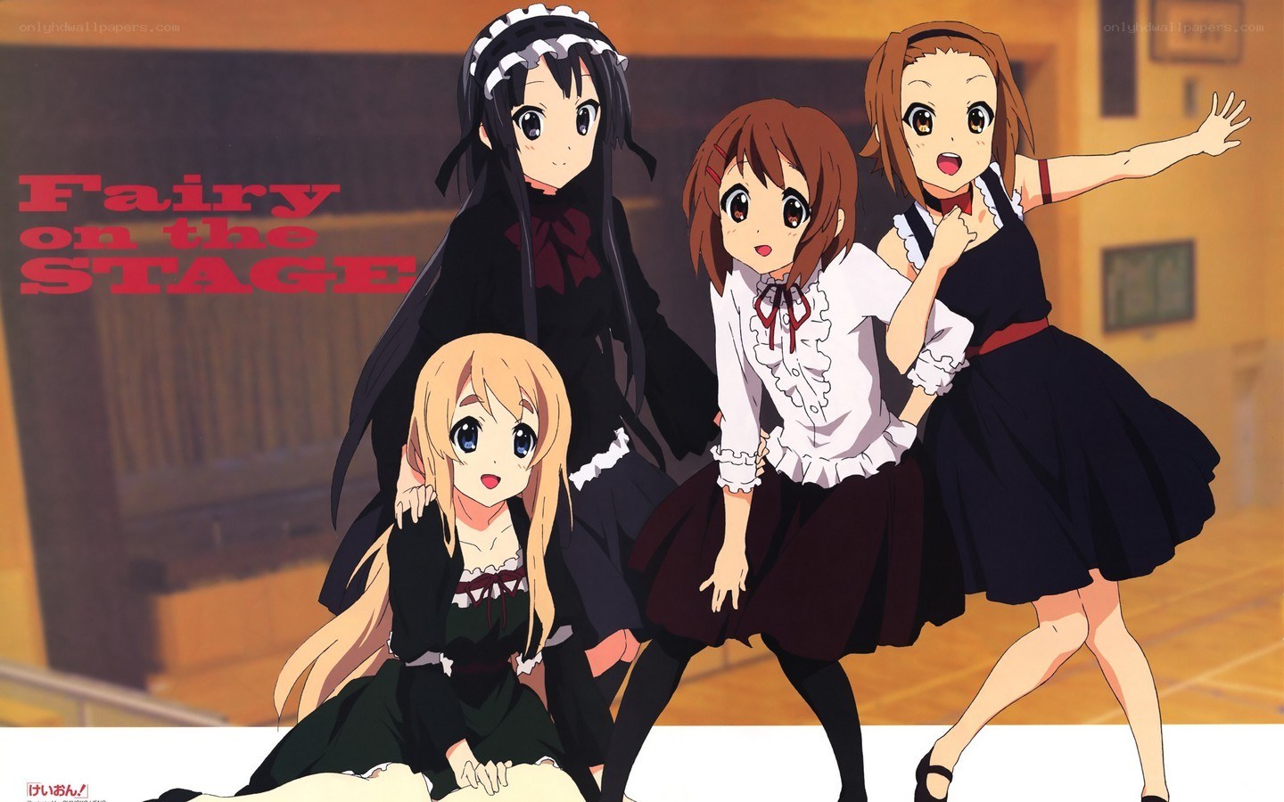 Four girls on stage