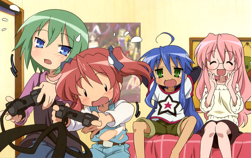 Four Girls Playing Video Game