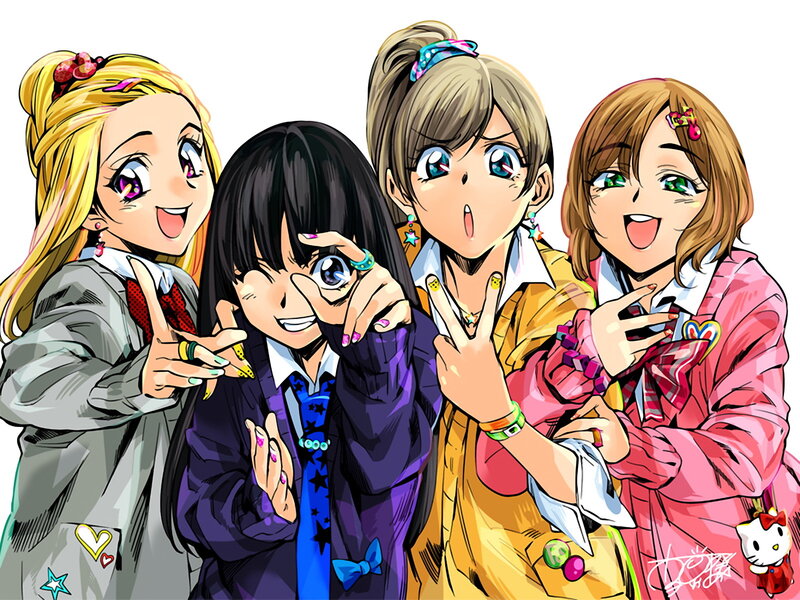 Four girls posing together