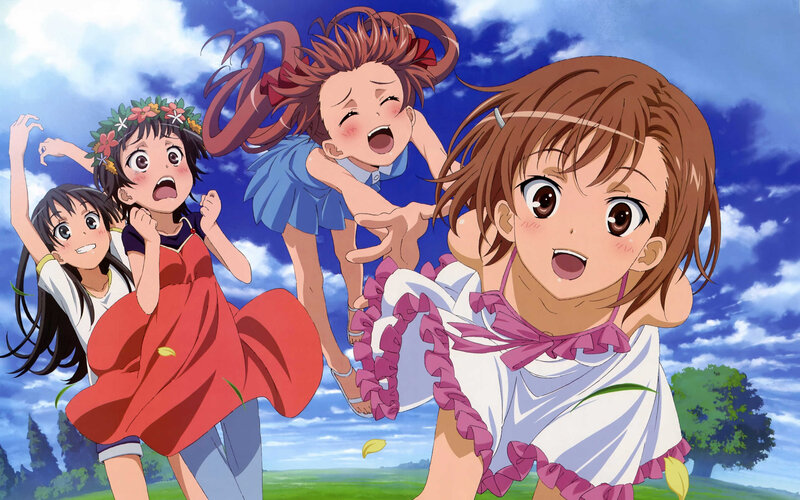 Four Girls Running — Blue